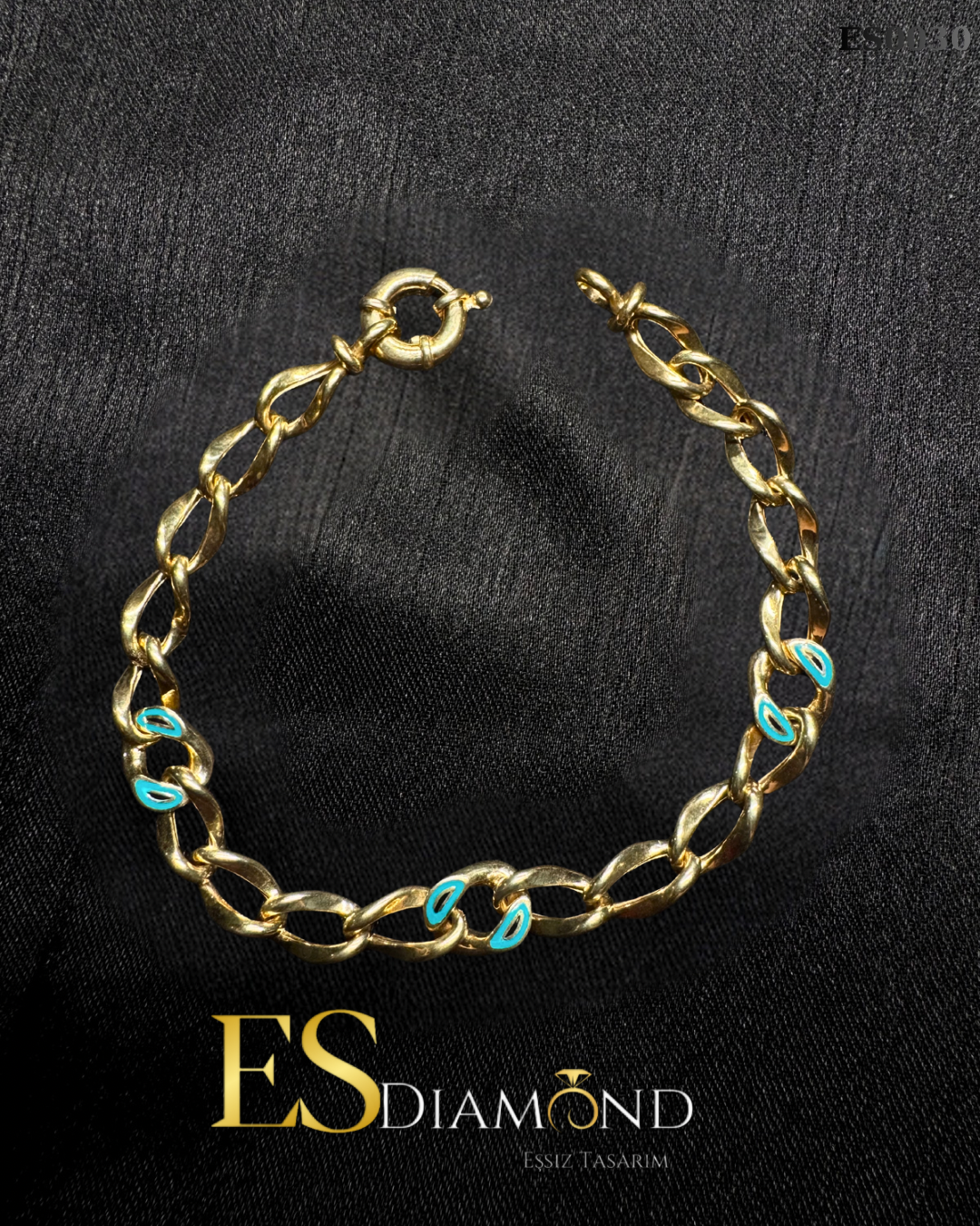 MAVİ MİNE DETAYLI GURMET BİLEKLİK