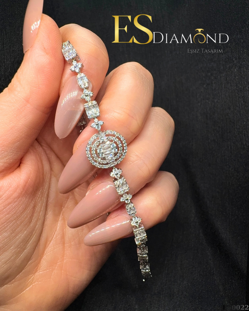 DİAMOND EFFECTİVE BAGET GÜMÜŞ BİLEKLİK