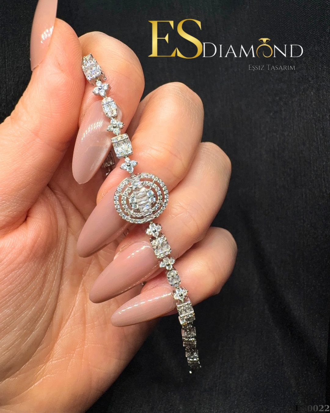 DİAMOND EFFECTİVE BAGET GÜMÜŞ BİLEKLİK