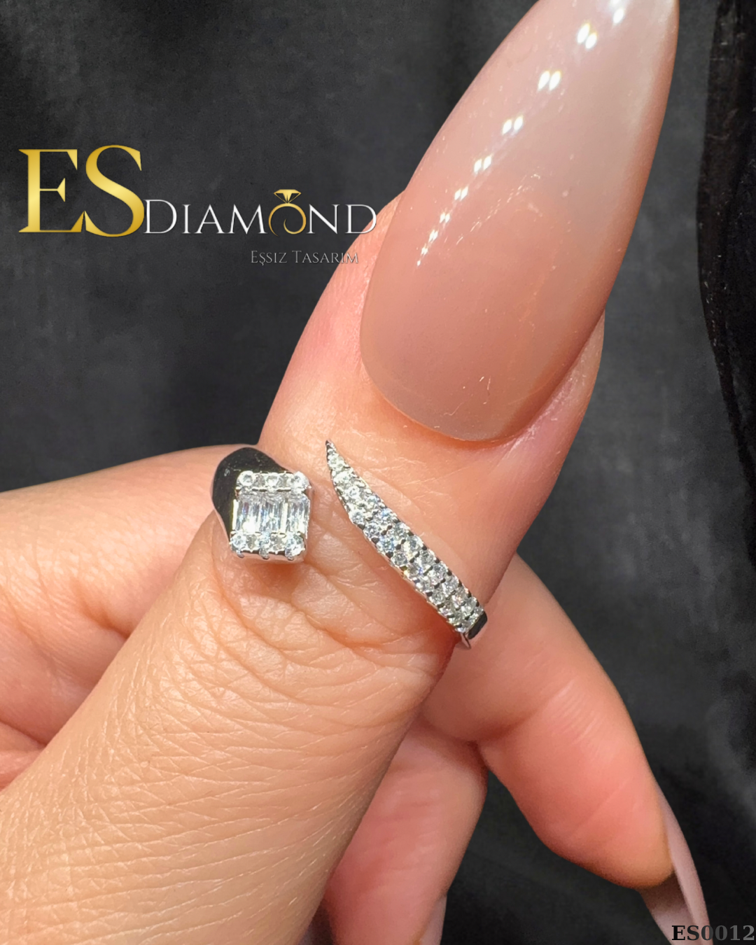 BAGET DETAYLI TASARIM GÜMÜŞ YÜZÜK