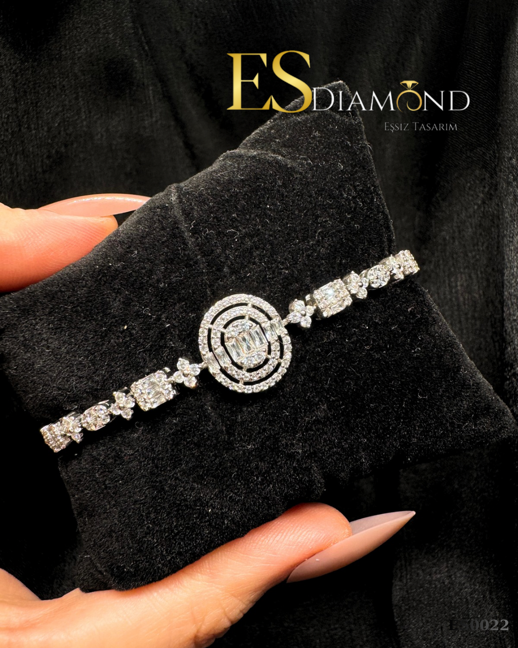 DİAMOND EFFECTİVE BAGET GÜMÜŞ BİLEKLİK