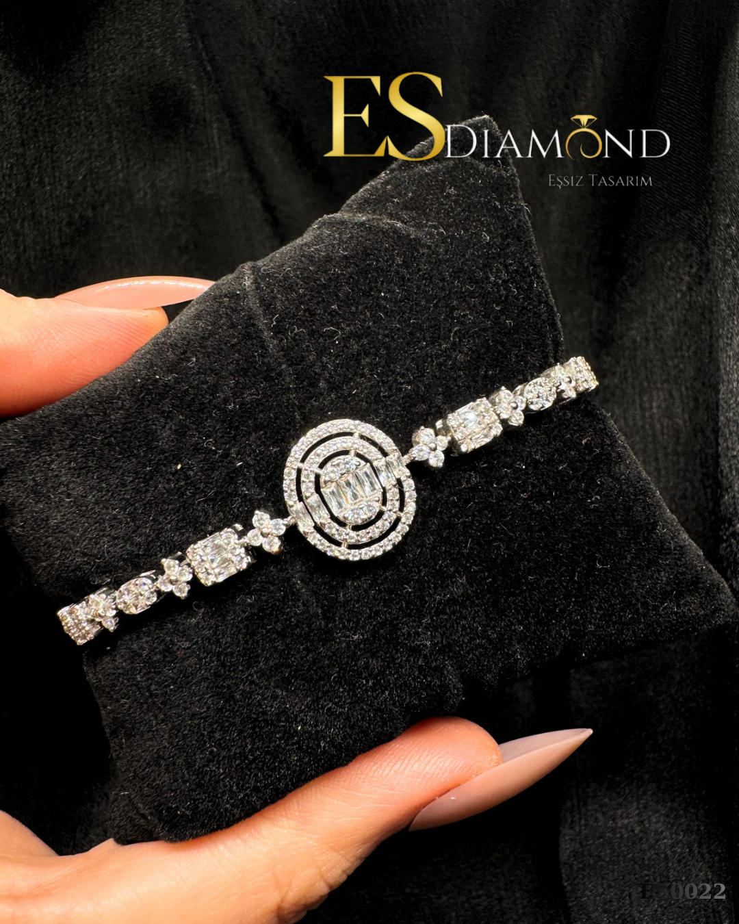 DİAMOND EFFECTİVE BAGET GÜMÜŞ BİLEKLİK