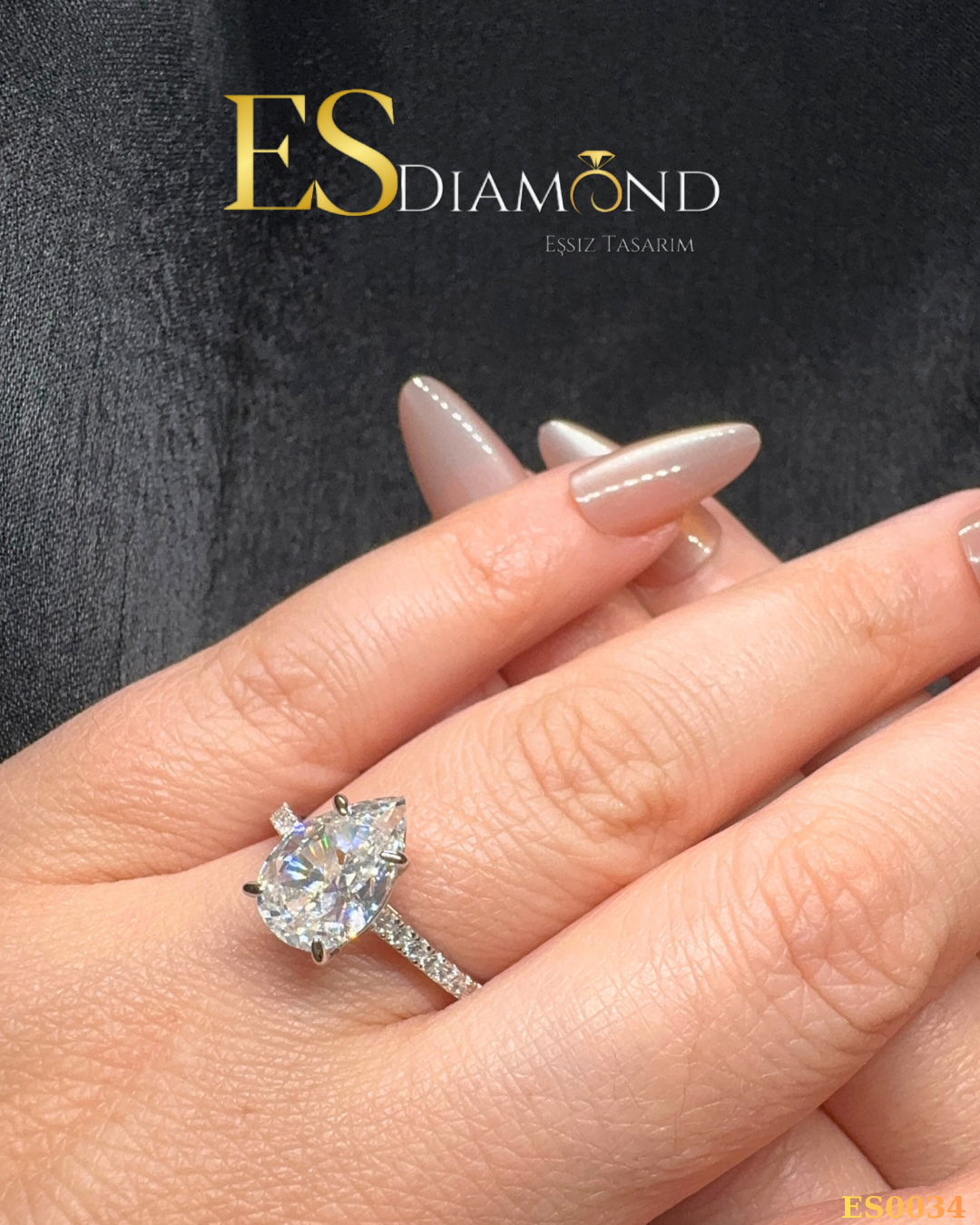 G COLOR PIRLANTA KASA GÜMÜŞ YÜZÜK