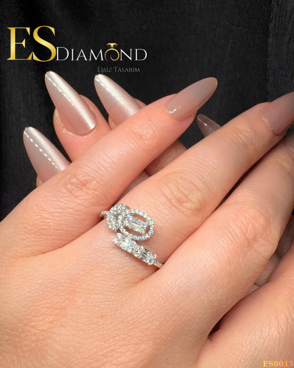 BAGET ÇIÇEK TASARIM YÜZÜK