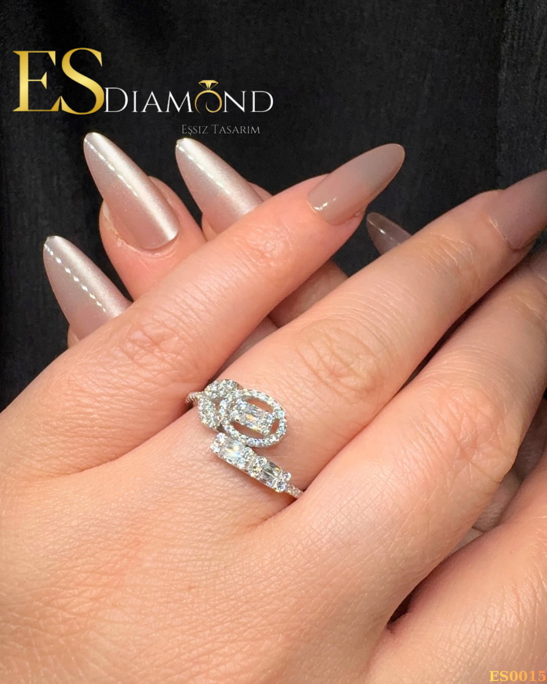 BAGET ÇIÇEK TASARIM YÜZÜK