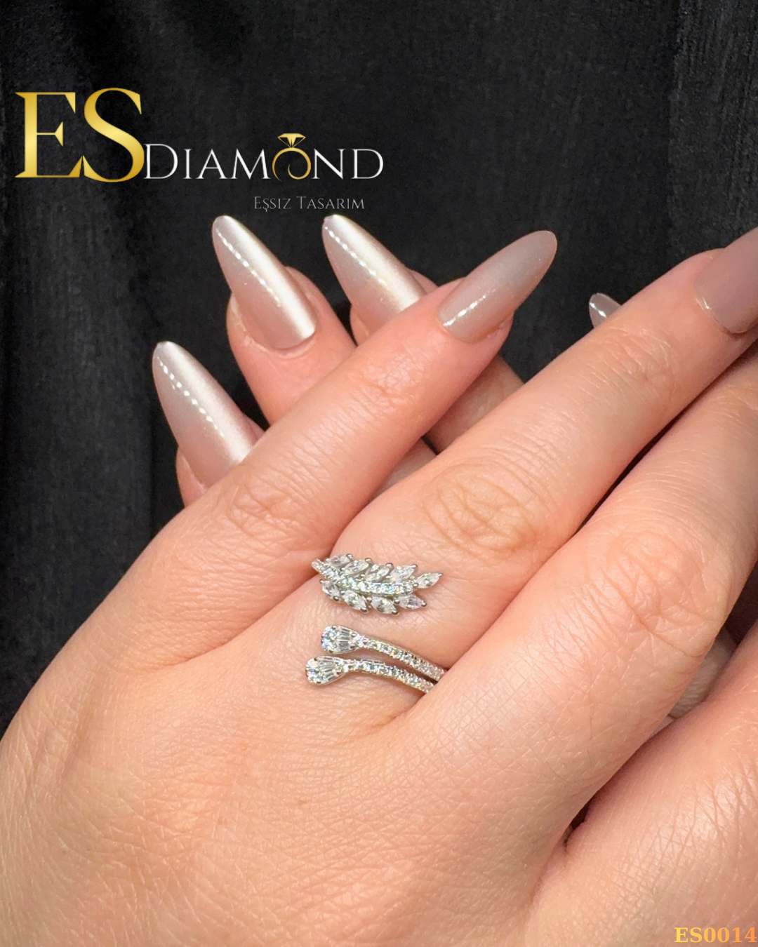 MODERN YAPRAK TASARIM YÜZÜK