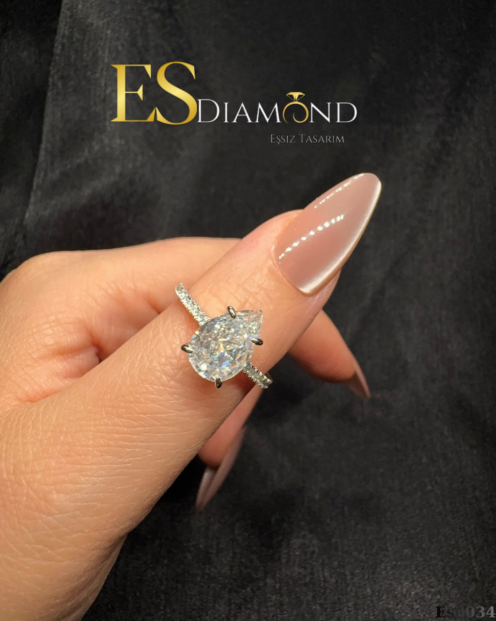 G COLOR PIRLANTA KASA GÜMÜŞ YÜZÜK