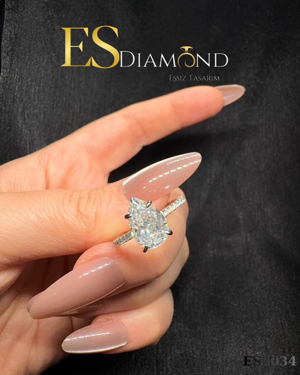 G COLOR PIRLANTA KASA GÜMÜŞ YÜZÜK