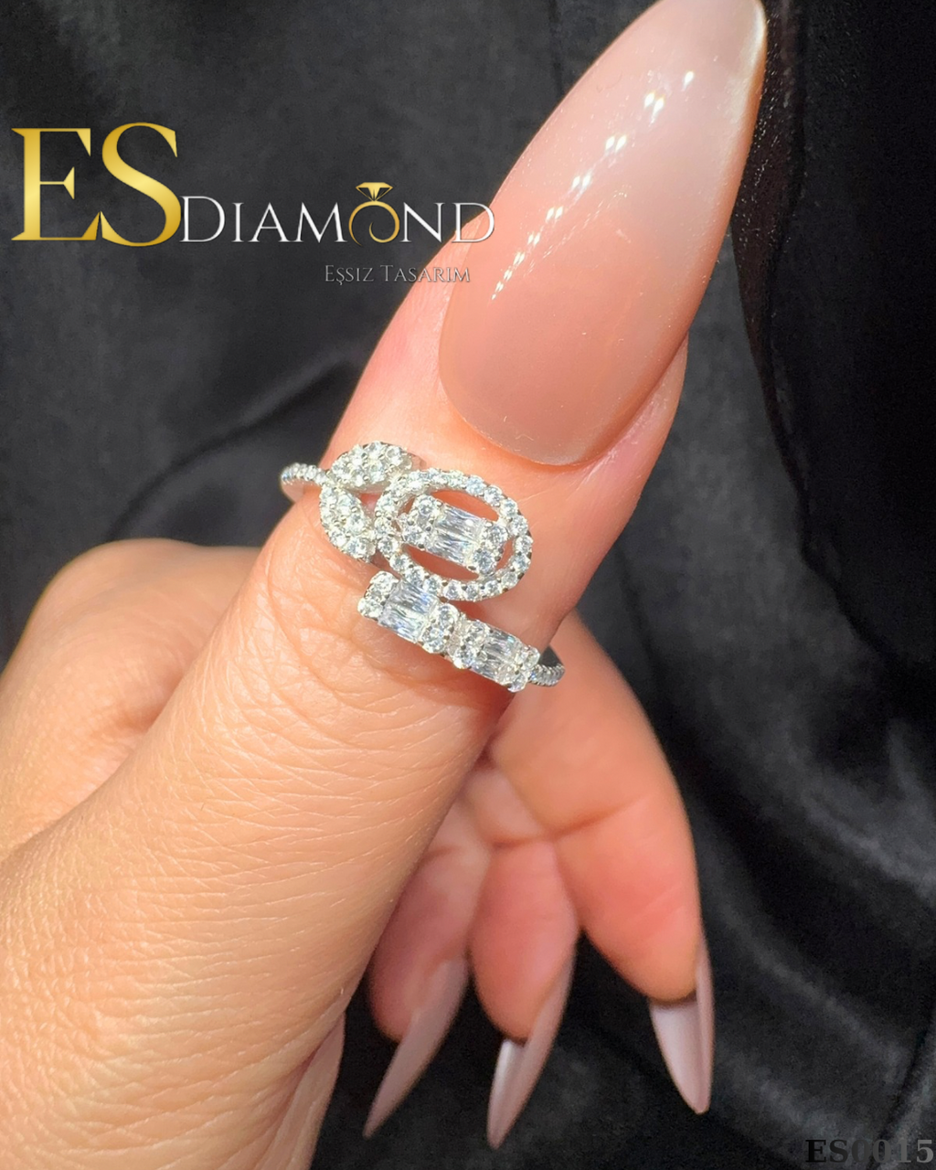 BAGET ÇIÇEK TASARIM YÜZÜK