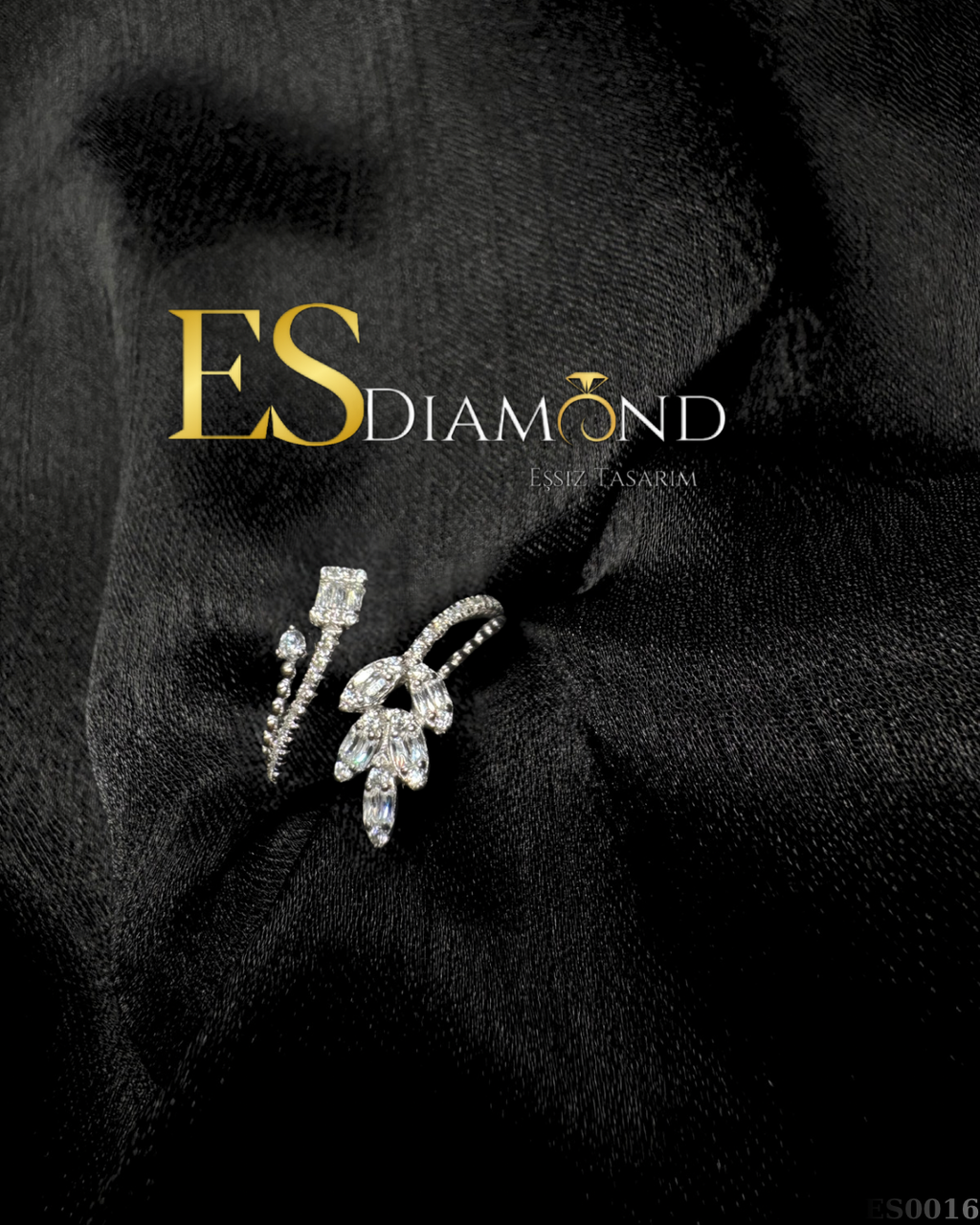 YAPRAK MOTİF TASARIM GÜMÜŞ YÜZÜK