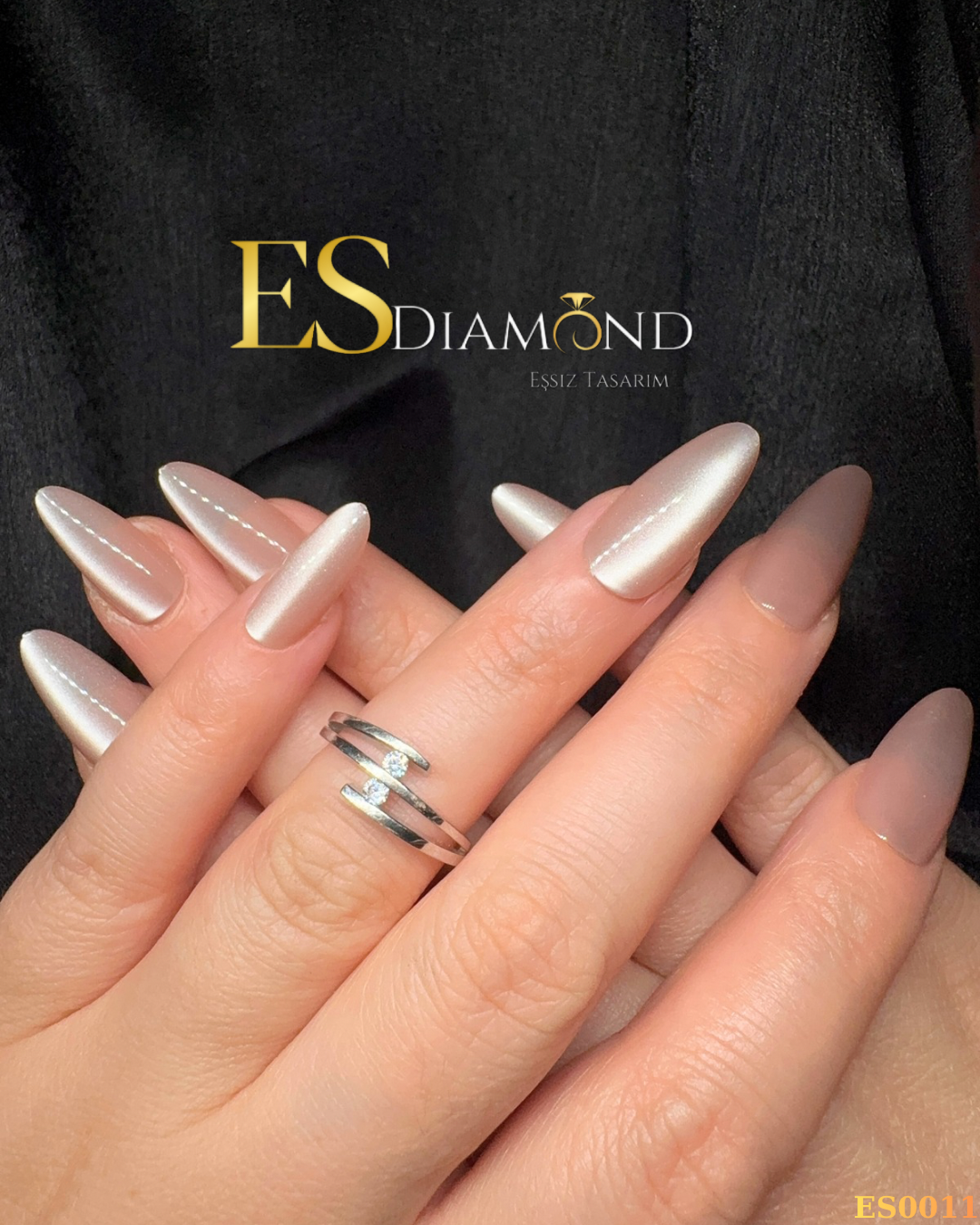 ÇİFT TAŞ DİAMOND EFFECTİVE YÜZÜK