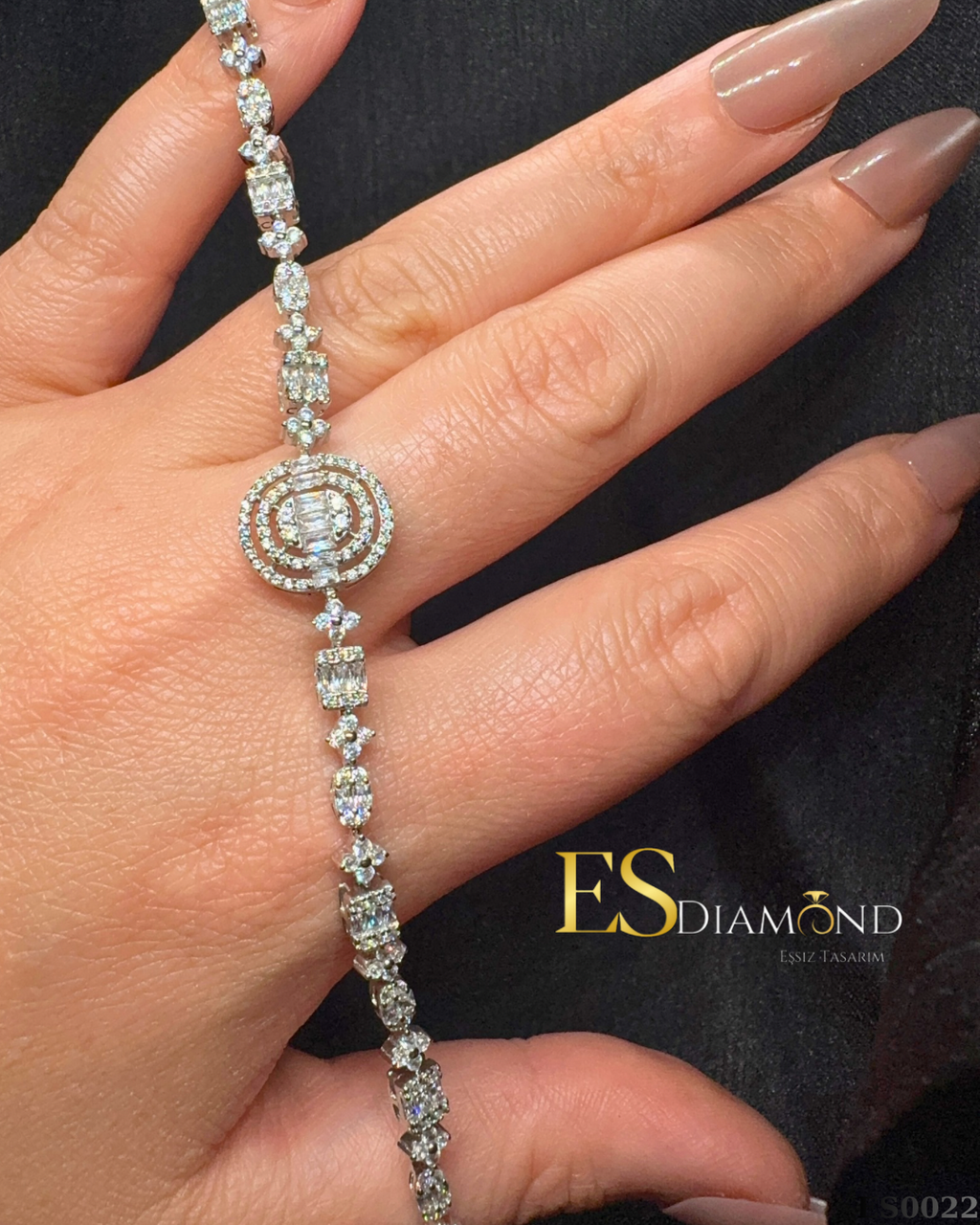 DİAMOND EFFECTİVE BAGET GÜMÜŞ BİLEKLİK