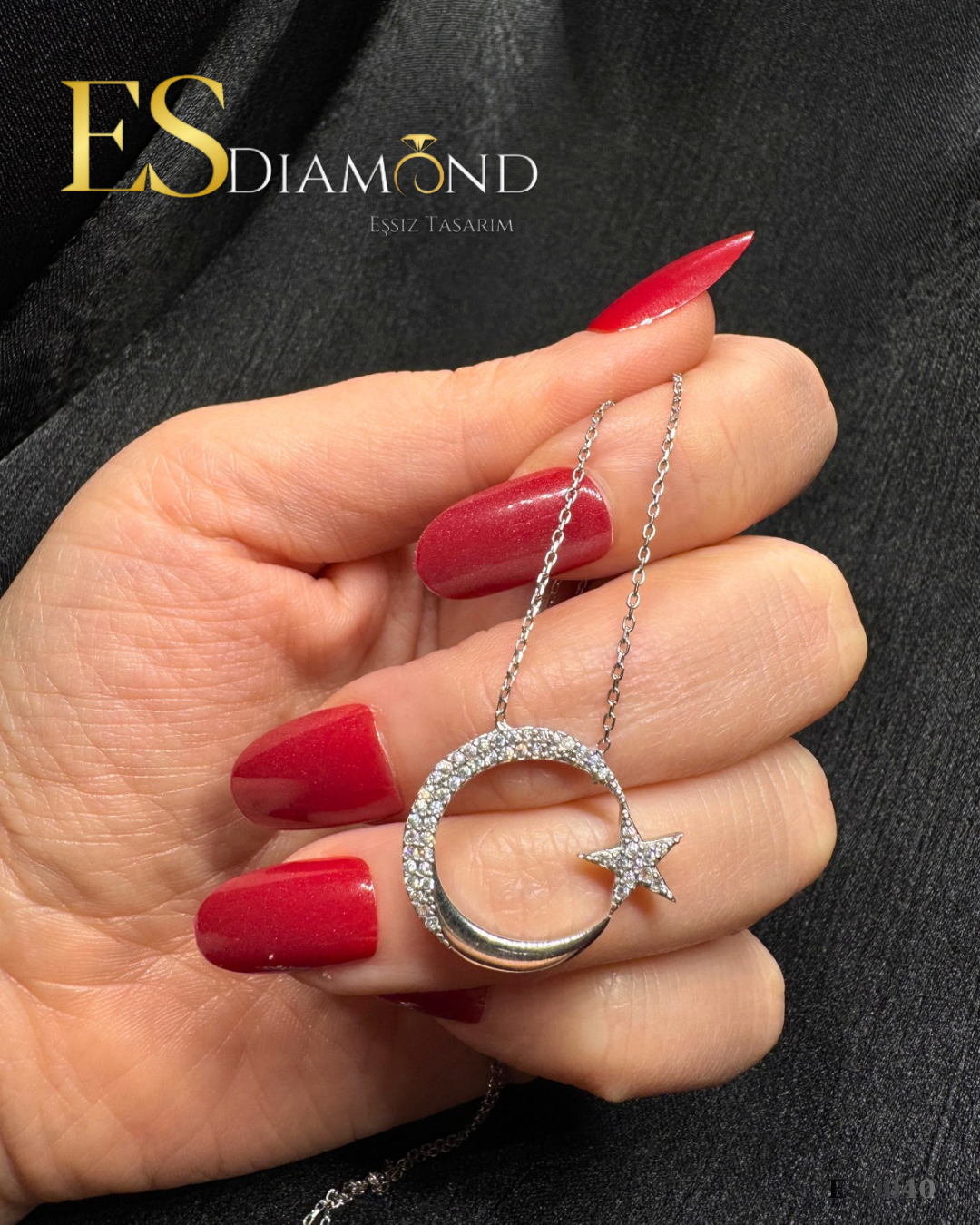 AY YILDIZ TASARIM KOLYE