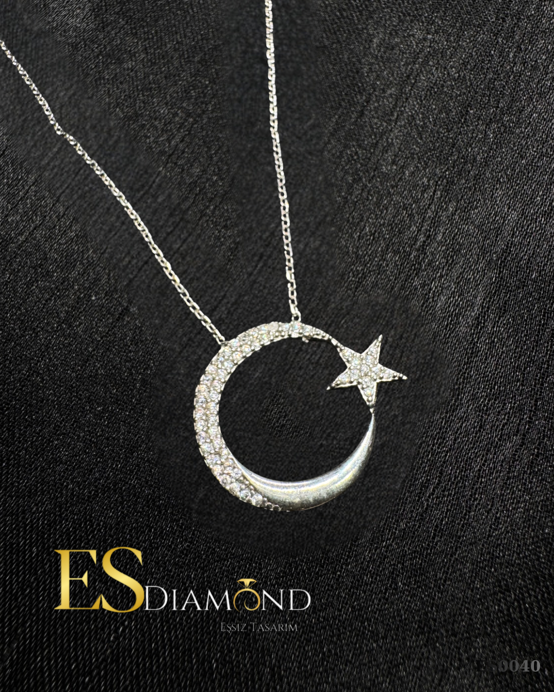 AY YILDIZ TASARIM KOLYE