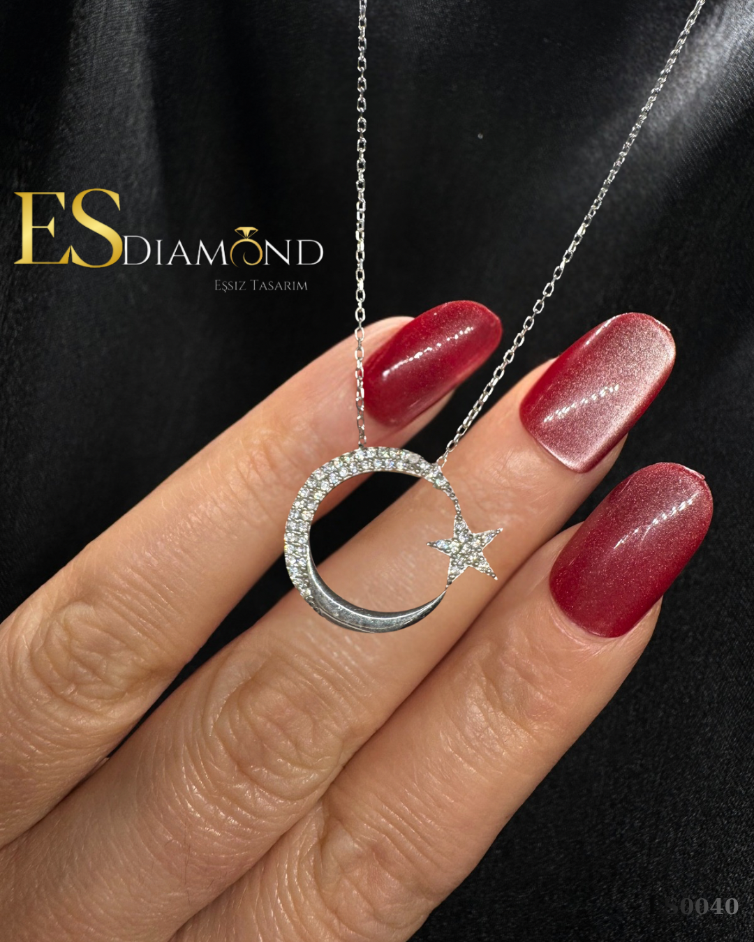 AY YILDIZ TASARIM KOLYE