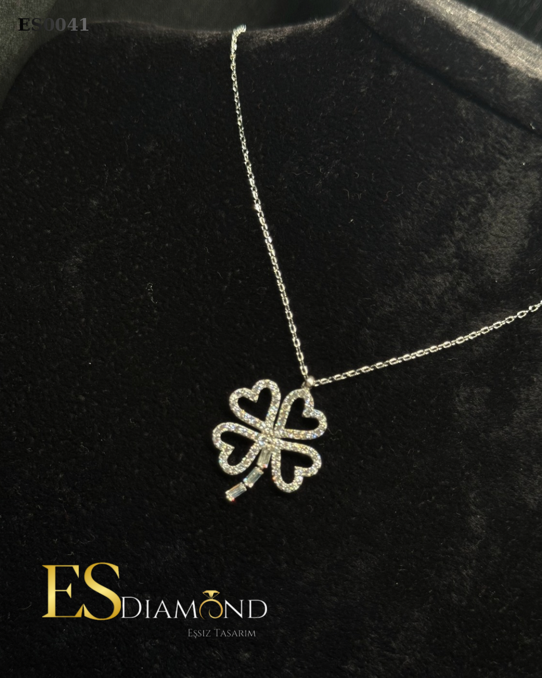 DÖRT YAPRAKLI YONCA ŞANS KOLYESİ