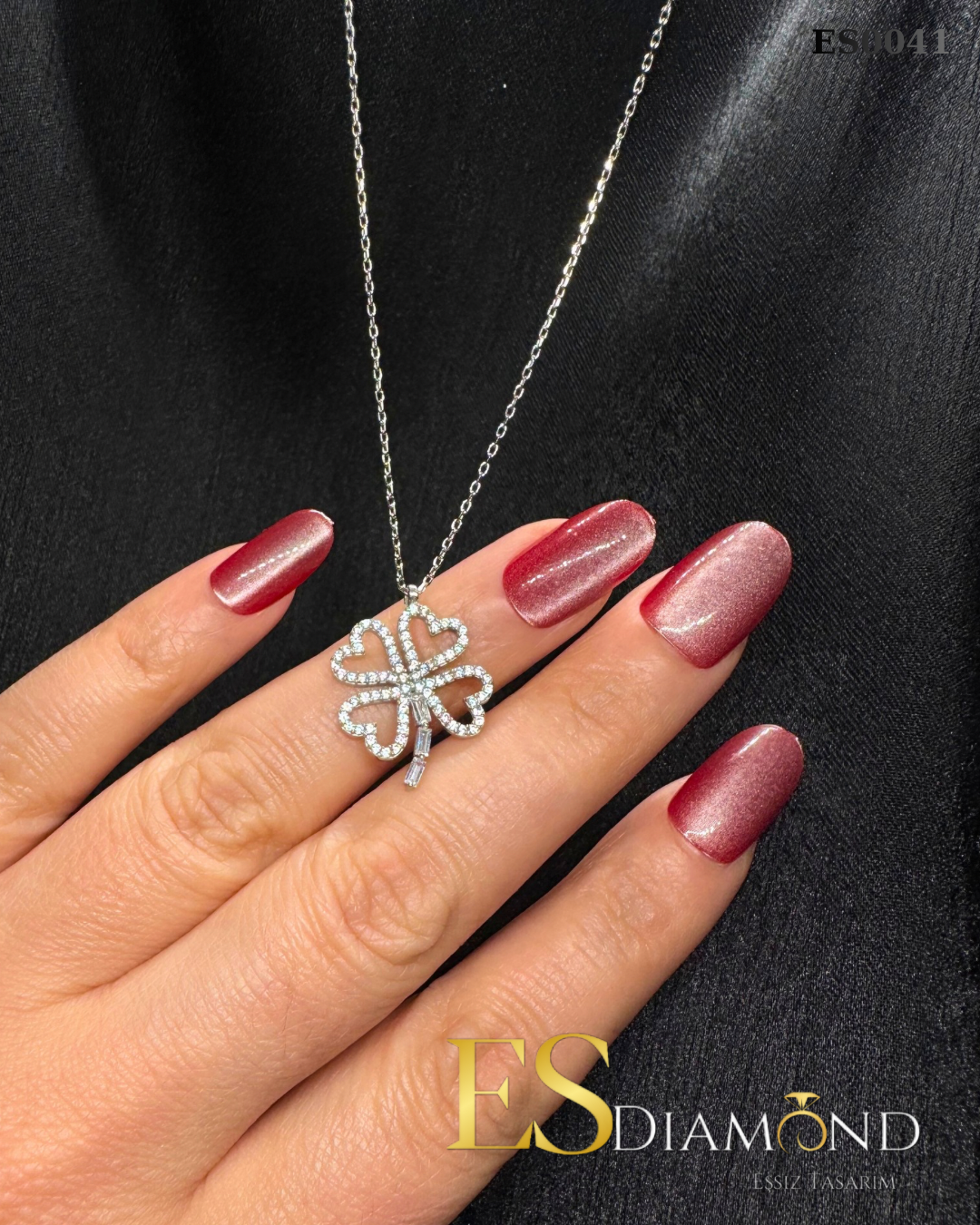 DÖRT YAPRAKLI YONCA ŞANS KOLYESİ