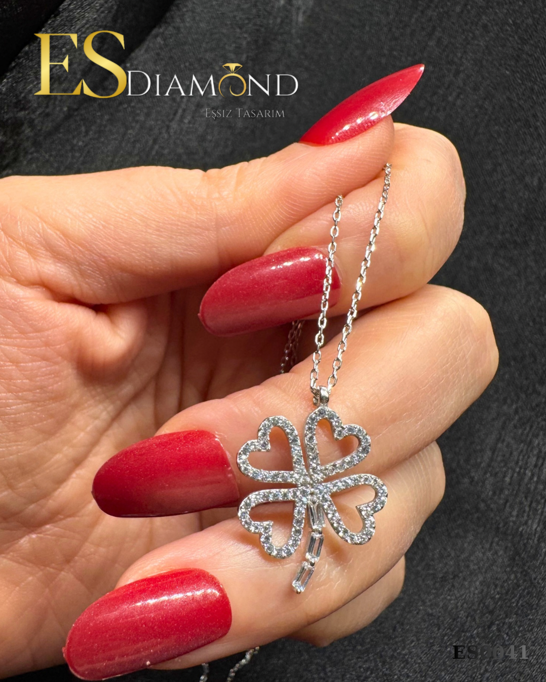 DÖRT YAPRAKLI YONCA ŞANS KOLYESİ