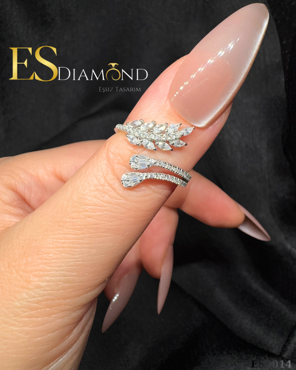 MODERN YAPRAK TASARIM YÜZÜK